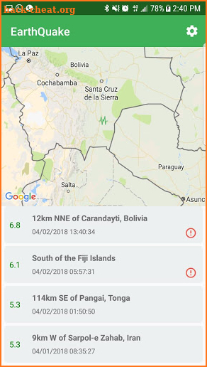 i-Earthquake screenshot
