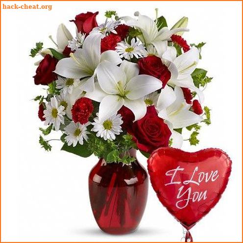 I love you images hd - Love Pictures Whit Flowers screenshot