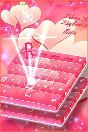 I Love You Keyboard Theme screenshot