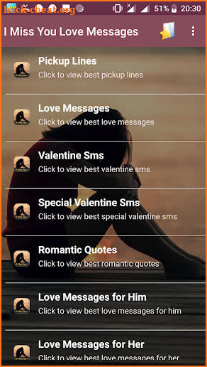 I Miss You Love Messages screenshot