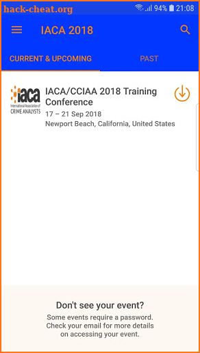 IACA 2018 Training Conference screenshot
