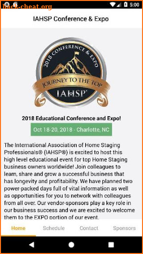 IAHSP Conference screenshot