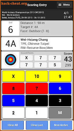 Ianseo Scorekeeper screenshot