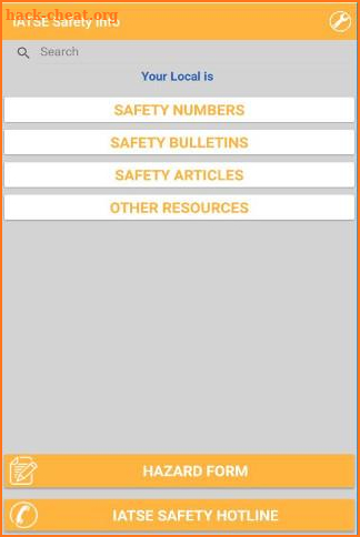 IATSE Safety Info screenshot