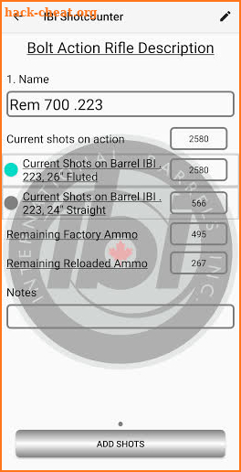 IBI Shotcounter screenshot