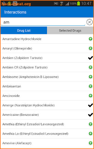 IBM Micromedex Drug Interactions screenshot