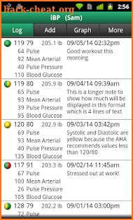 iBP Blood Pressure screenshot