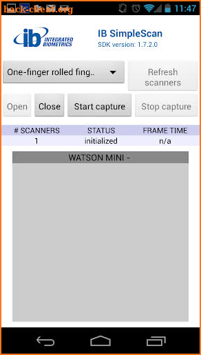 IBSimpleScan screenshot
