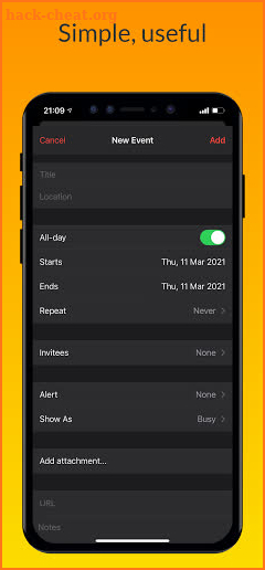 iCalendar - Calendar iOS style screenshot