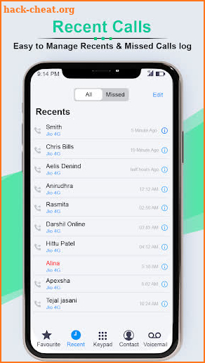 iCallScreen - OS14 Phone 12 Dialer Call Screen screenshot