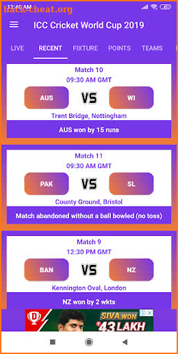 ICC Cricket World Cup 2019 screenshot