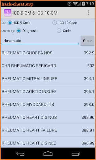 ICD-9-CM & ICD-10-CM screenshot