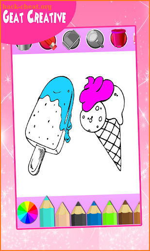 Ice Cream Coloring Game screenshot