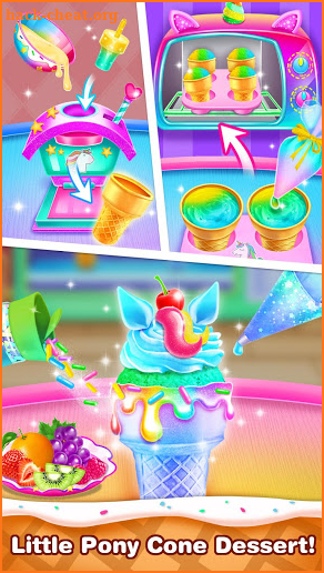 Ice Cream Cone Maker- Unicorn Cup Cakes Games screenshot