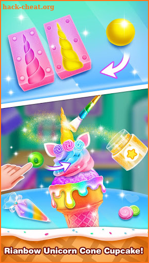 Ice Cream Cone Maker- Unicorn Cup Cakes Games screenshot