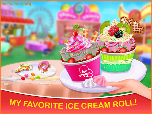 Ice Cream Roll Maker : Ice Cream Cooking Chef Game screenshot