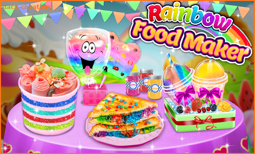 Ice Cream Rolls Maker - Rainbow Sanwich Food Stall screenshot