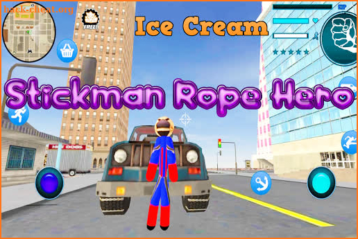 Ice Cream Stickman Rope Hero screenshot