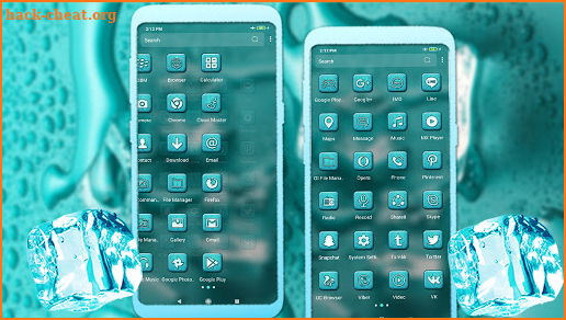 Ice Cubes Mint Launcher Theme screenshot