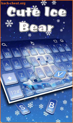 Ice Cute Bear Keyboard Theme screenshot