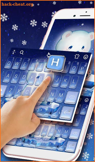 Ice Cute Bear Keyboard Theme screenshot