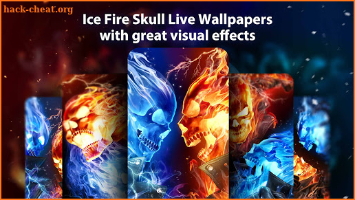 Ice Fire Skull Live Wallpaper Themes screenshot