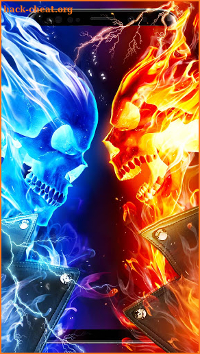 ice Fire Skull Wallpaper Themes screenshot
