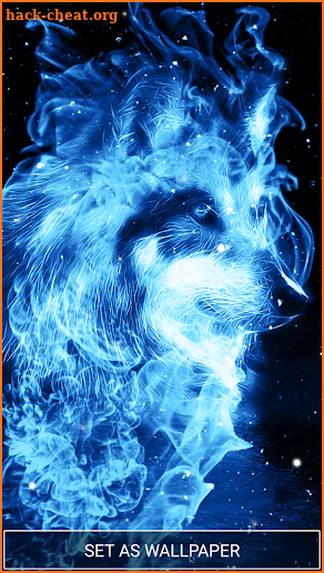 Ice Fire Wolf Wallpaper screenshot