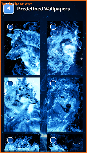 Ice Fire Wolf Wallpaper screenshot