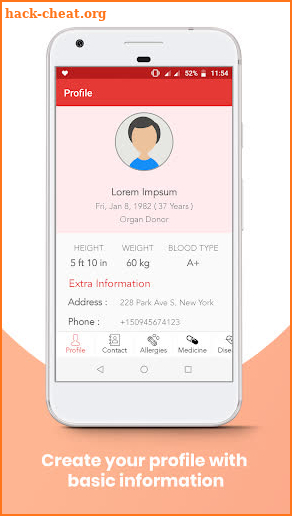 ICE - In Case of Emergency - Medical Contact Card screenshot