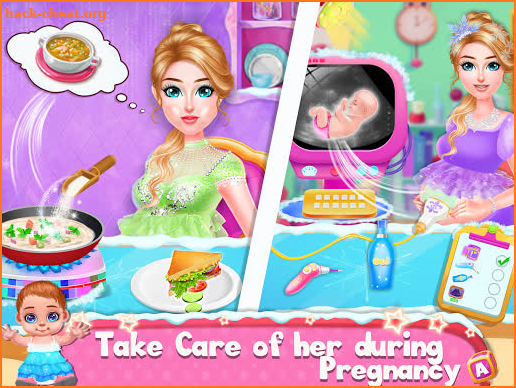 Ice Princess Pregnant Mom and Baby Care Games screenshot