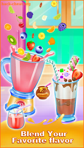 Ice slushy smoothie maker game screenshot