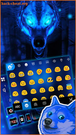 Ice Wolf 3D Keyboard Theme screenshot