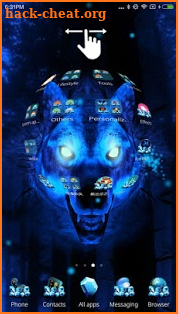 Ice Wolf 3D Theme screenshot