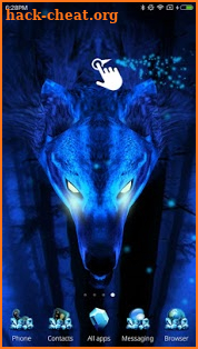 Ice Wolf 3D Theme screenshot