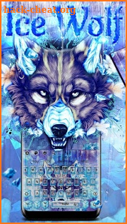 Ice Wolf Keyboard Theme screenshot