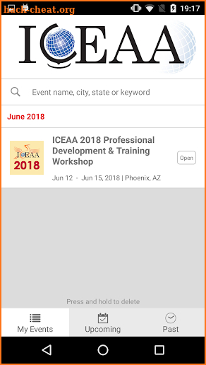ICEAA Events App screenshot