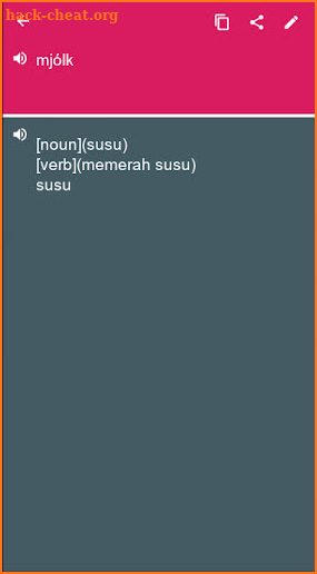 Icelandic - Malay Dictionary (Dic1) screenshot