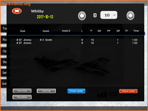 IceTrack Hockey Statistics screenshot