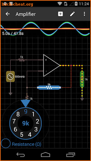 iCircuit Electronic Circuit Simulator screenshot