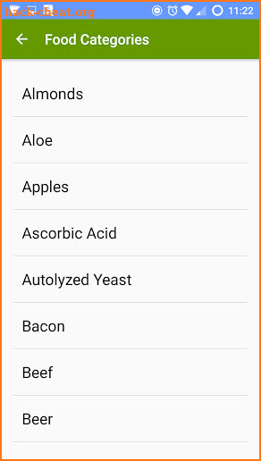 ICN Food List screenshot