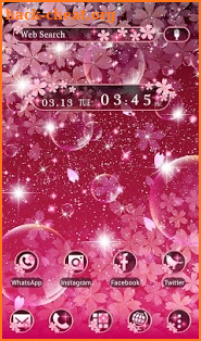 Icon Wallpaper Cherry Night - Flower Pattern Theme screenshot