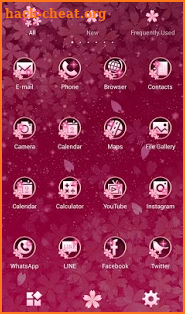 Icon Wallpaper Cherry Night - Flower Pattern Theme screenshot