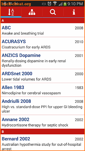 ICU Trials by ClinCalc screenshot