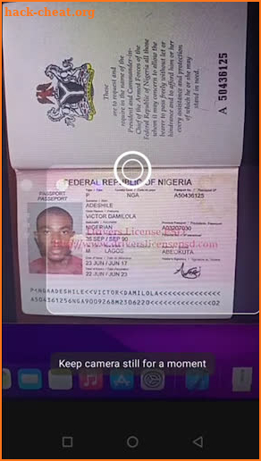 ID Card, Passport, Driver License Scanner screenshot