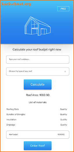 ID Roofing Calculator screenshot