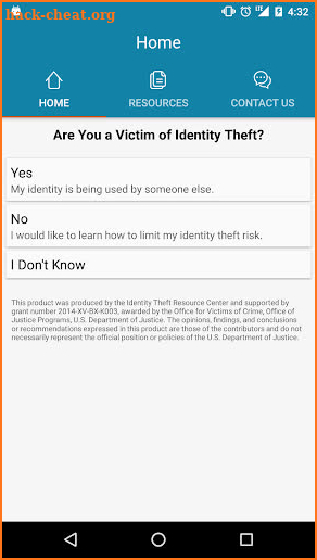 ID Theft Help ITRC screenshot