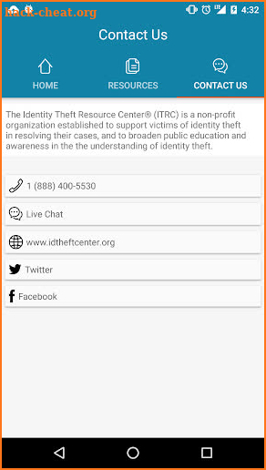 ID Theft Help ITRC screenshot