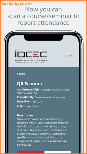 IDCEC Mobile Attendance App screenshot