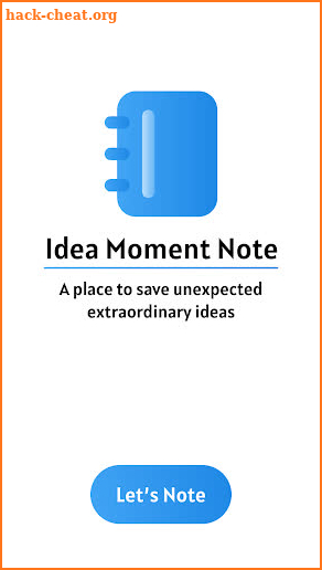 Idea Moment Note screenshot